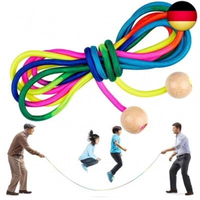Springseil für Mehrspieler, 5 Meter Seilspringen Kinder, Springseil Lang  - Bild 1 von 4