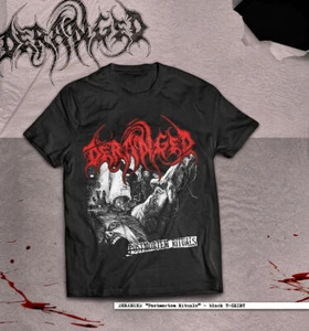 DERANGED -- Official T-shirt / Malignancy Deeds of Flesh Disgorge Fleshgrind - Picture 1 of 1