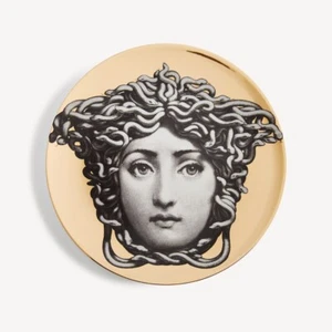 Placa de Pared Fornasetti PTV217X Tema E Variazioni Nº 217 Patrón Dorado Auténtica - Imagen 1 de 4