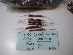 500 Megohm Alto Voltaje 10 kV Resistencias MXV-2 TRW/IRC 6 piezas. ¡Divisores de lote antiguo!¡! - Imagen 1 de 1
