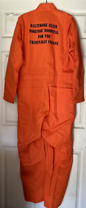 Hannibal Lecter Orange Baltimore Prison Jumpsuit Halloween Costume Top Quality  