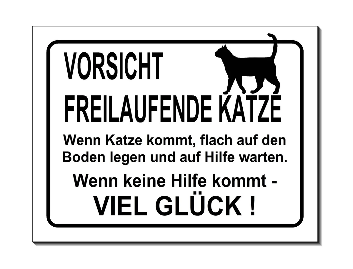 Warnschild 'Britisch Kurzhaar Katze' – Aluminium-Schild 30,5x20 Cm (A4) Für Gartenzaun & Tür