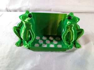 New 3 1/4 inch tall Double Thinking Frog Soap Holder 3D printed - Picture 1 of 5