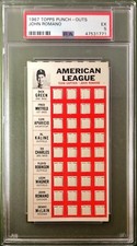 1967 TOPPS PUNCH-OUTS JOHN ROMANO PSA 5 CINCINNATI REDS TEST ISSUE
