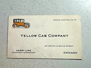 1910's Yellow Cab Business Car-Central 5175 Chicago Ill. - Picture 1 of 2
