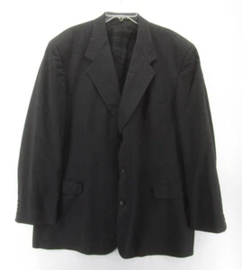 VINTAGE Aquascutum Of London Sport Coat Men 48 Gray Blazer Wool Jacket Check - Picture 1 of 13