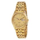 Seiko SNE036 Men's Dress Solar Gold-Tone Stainless Steel Day & Date Watch