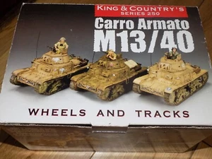 TANQUE KING AND COUNTRY AK075 CUERPO AFRICANO ALEMÁN M13/40 + COMANDANTE - Imagen 1 de 6