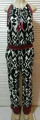 INC International Concepts 多色印花吊带连身裤 M 码、L 码、XL 码* — 第 1/4 张图片