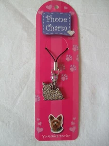 BIJOU pour portable - Motif chien YORKSHIRE strass - Imagen 1 de 1