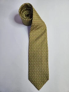 NWT! Salvatore Ferragamo 100% Silk Wine Glasses Tie Olive Made In Italy - Picture 1 of 9