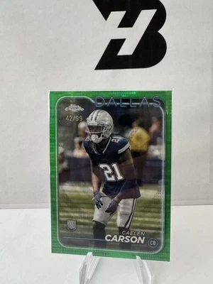 2024 Topps Chrome - Rookies Caelen Carson #276 Green Refractor /99 (RC) - Image 1 of 3