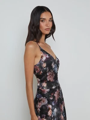 NEW L'Agence Gabriella Black Floral Silk Charmeuse Camisole Top Sz S NWT $230 - Image 1 of 4