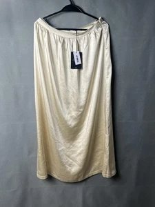 ZARA x 4th & Reckless Satin Skirt UK10 BNWT Cream Draped Midi 🚚 - Picture 1 of 4