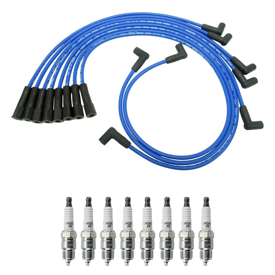 Juego de 8 bujías de níquel NGK de cables de 8 mm para Oldsmobile Delta 88 5,7 L V8 CARB Foto 1 de 1