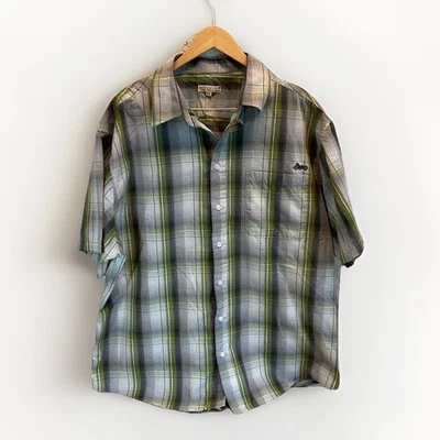 Lucky 13 Ride Culture Motorcycle Graphic Button Up Short Sleeve Shirt Men’s 2XL - Image 1 of 4