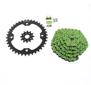 2011-2013 Yamaha YFZ450 YFZ 450 Green O-Ring Chain and Black Sprocket 12/38 96L - Picture 1 of 1