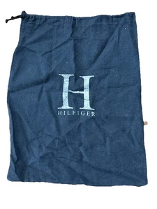 H HILFIGER SHOE BAG, 100% COTTON, DRAWSTRING CLOSURE, LIGHTWEIGHT 11X14 - Picture 1 of 4