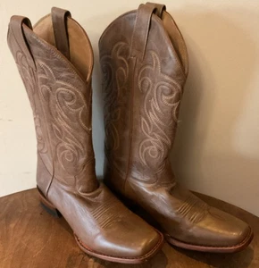Shyanne Style BBW198 Darby Western Boot Square Toe Brown Women's sz 7 1/2 M - Picture 1 of 5