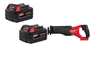 Milwaukee 2821-20B5 M18 FUEL 18V SAWZALL Reciprocating Saw w/ 2 - 5AH Batteries - Picture 1 of 12