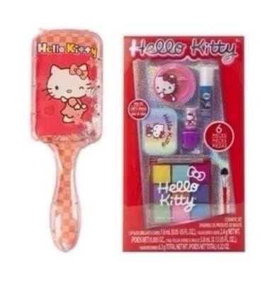 Новый 2шт Sanrio Hello Kitty косметический гламурный набор и расческа - Изображение 1 из 2