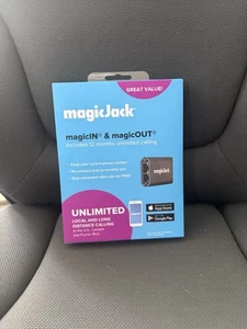 MagicJack Adaptateur Téléphone VoIP Home avec 12 Mois de Service Noir Neuf - Photo 1/3