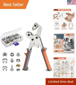 Versatile Snap Fastener Tool Kit: 140 Stainless Steel Buttons for Repair Needs - Picture 1 of 8