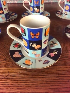 TAZA Y PLATO DE CAFÉ DE PORCELANA GUCCI - Imagen 1 de 11