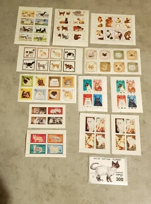 SCOTLAND &SVERIGE &DHUFAR &BATUM CATS 19 M/SHEETS &MINI BLOCKS PERF&IMPERF MNH - Image 1 of 2