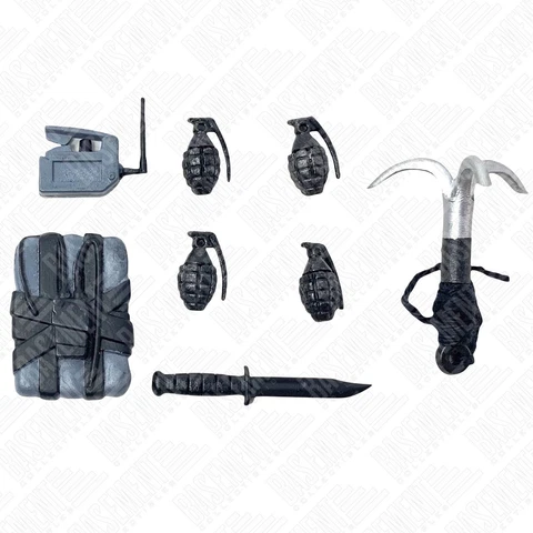 Mezco One:12 Black Skull Death Brigade - Knife, Grenades & C4 Bomb 1:12 Scale Cover