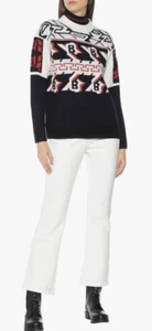 Sz M- Bogner Women’s Xaria Turtleneck Ski Sweater Wool-Cashmere, Navy/White/Red. - Picture 1 of 3