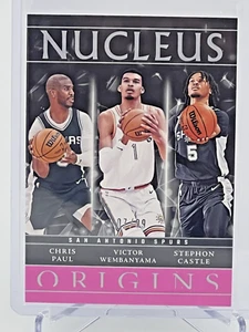 2024-25 Origins Nucleus #17 Spurs Pink /99 Paul/Webanyama/Castle + Bonus Cards - Picture 1 of 10