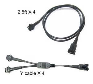 Motorcycle Led Underglow Lighting Accessories Black Extension Cord And Y Cable - Bild 1 von 9