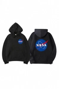 NASA Hoodie Man Long Sleeve Crewneck Hoodie Pullover - Picture 1 of 1