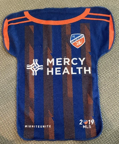 FC Cincinnati 2019 RALLY TOWEL MLS Inaugural Season Mercy Health Jersey Cover