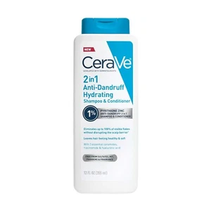 CeraVe Hydrating Anti Dandruff Shampoo, 1% Pyrithione Zinc Dandruff, 12 Oz ... - Picture 1 of 13