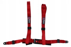 racing per cinture di sicurezza sportive 4 punti 2" rosso M-5091 - Picture 1 of 2