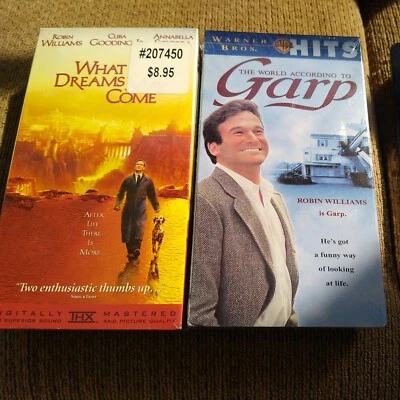 The World According to Garp and What Dreams May Come on VHS New Robin Williams - Image 1 of 4