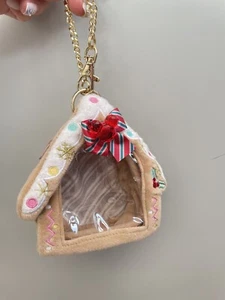 NEW Disney HOLIDAY MINNIE Mickey Christmas Ginger House Bag Charm Mini Pouch - Picture 1 of 3