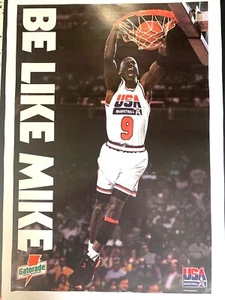 1992 Michael Jordan " BE LIKE MIKE " 17" x 25" Poster Olympics, Dream Team + - Picture 1 of 3