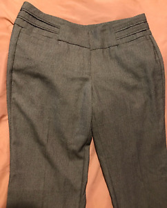 Woman's 7/8 gray XOXO brand dress pants, polyester/rayon/spandex flare