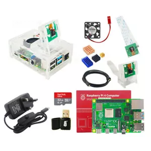 Raspberry Pi 4 2GB 4GB 8GB Starter Kit Case Fan 5MP Camera Power Supply Heatsink - Picture 1 of 11