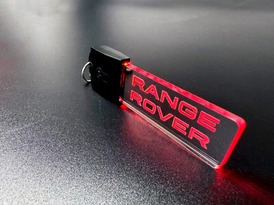 LASER PLATE SUPPLIES Range Rover LED Light Keyring / Keychain -7 Colour LED - Car Logo - Badge