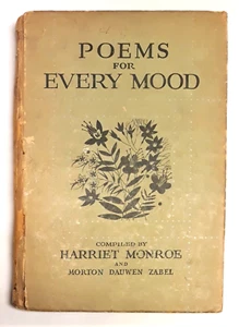 Poems for Every Mood, Harriet Monroe, Morton Zabel, Whitman, 1st Hardcover, 1933 - Picture 1 of 12