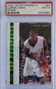 LeBron James 2003-04 UD Top Prospects Pre-Rookie Promo Card #P3 PSA 9 MINT Cavs - Picture 1 of 3