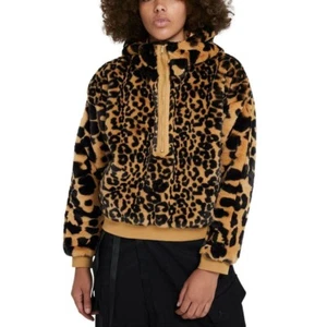 Air Jordan Damen Court To Runway Leopard Print 1/2 Zip Jacke CW6480-760 - Größe XS - Bild 1 von 3