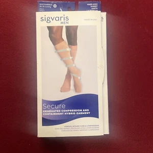 Sigvaris Specialty 552 Secure Men's Closed Toe Knee Highs w/Silicone Band - 20-3 - Picture 1 of 8