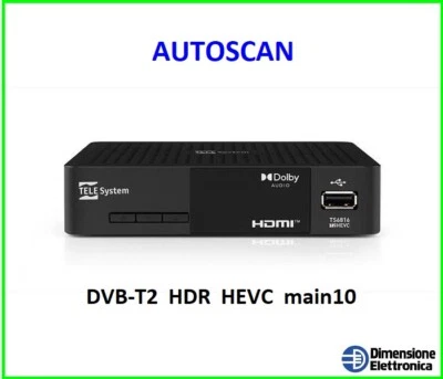 Decoder Telesystem Ricevitore Digitale Terrestre dvb-t2 HD usb Scart Telecomando - Immagine 1 di 3