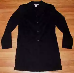 Chaqueta Briggs 3/4 Abrigo Negro Liso Abrigo L/S Nuevo Sin Etiquetas Talla M - Imagen 1 de 4
