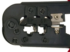 Outil de sertissage, dénudeur, coupe à cliquet RJ45 RJ11 - Photo 1/5